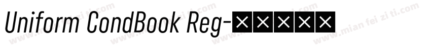 Uniform CondBook Reg字体转换